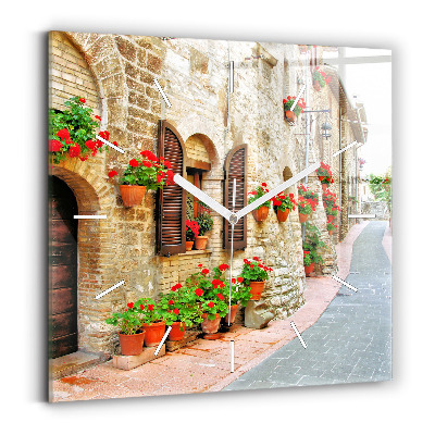 Štvorcové hodiny Malebná ulica