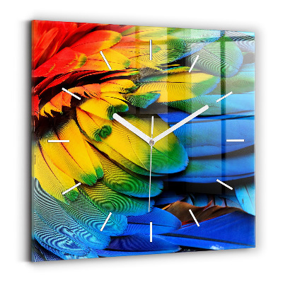 Sklenené hodiny Farebné vtáčie krídla