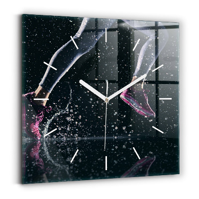 Sklenené hodiny na stenu Zdravý životný štýl a beh