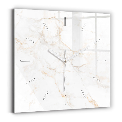 Štvorcové nástenné hodiny Elegantný mramor