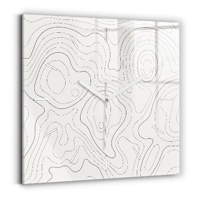 Štvorcové nástenné hodiny Škvrny abstraktné