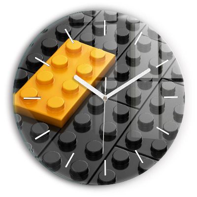 Okrúhle nástenné hodiny Hračkárske bloky