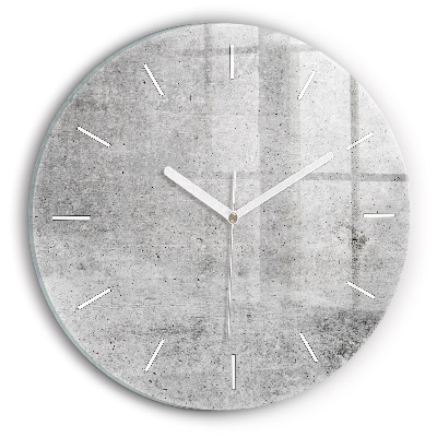 Okrúhle sklenené hodiny Surová stena