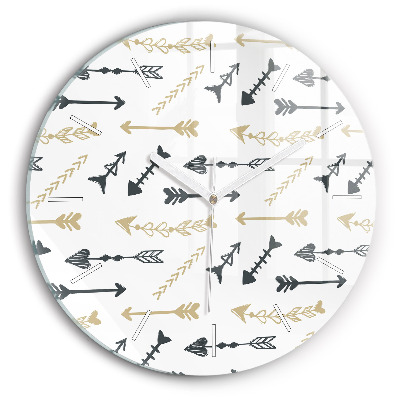 Okrúhle hodiny Geometrický vzor hipstera