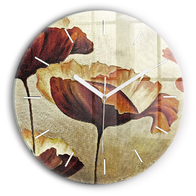 Okrúhle hodiny Maľované maky