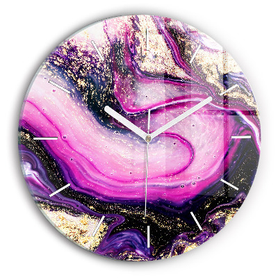 Okrúhle nástenné hodiny Abstraktný mramor