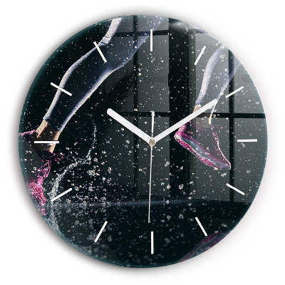 Okrúhle nástenné hodiny Zdravý životný štýl - beh