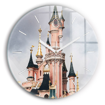 Okrúhle sklenené hodiny Zámok Disneyland v Paríži