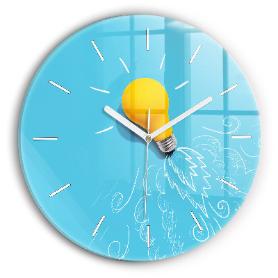 Okrúhle hodiny Kresba žiarovky