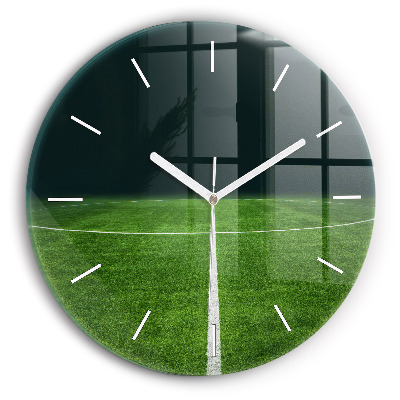 Okrúhle nástenné hodiny Futbalové ihrisko