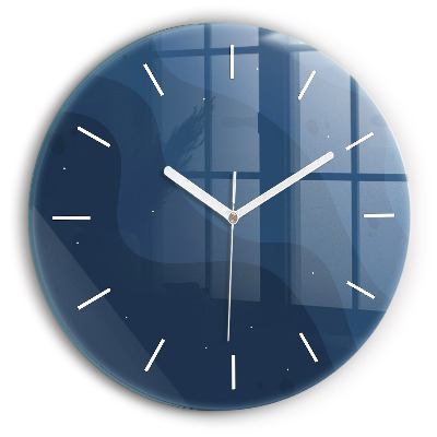 Okrúhle nástenné hodiny Modré vlny